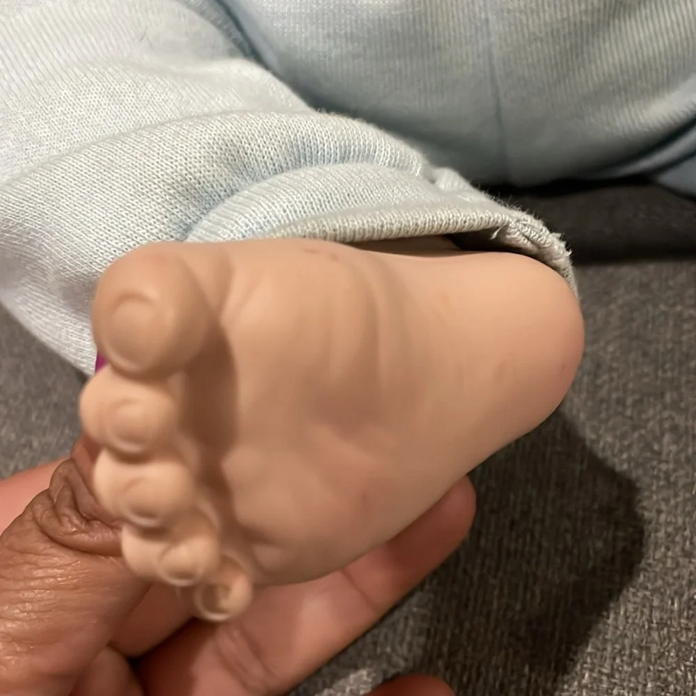 Adora Name Your Own Baby Doll Boy with Blue romper and Bib Blond hair